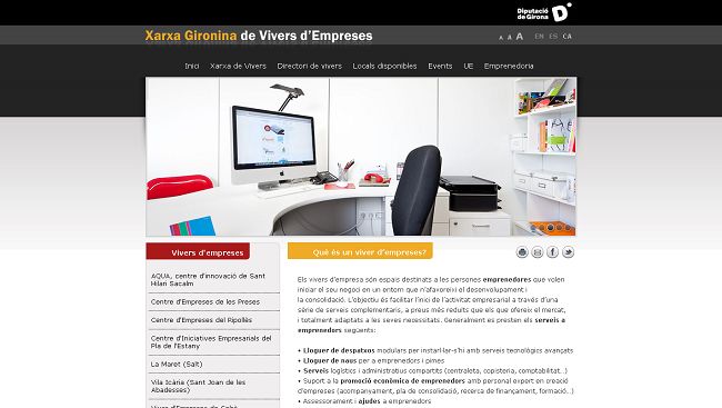 web xarxa vivers Girona